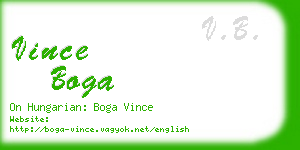 vince boga business card